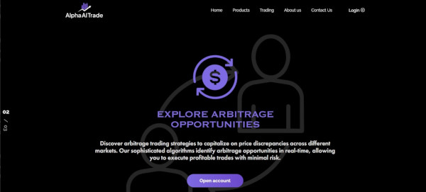 AlphaAITrade website